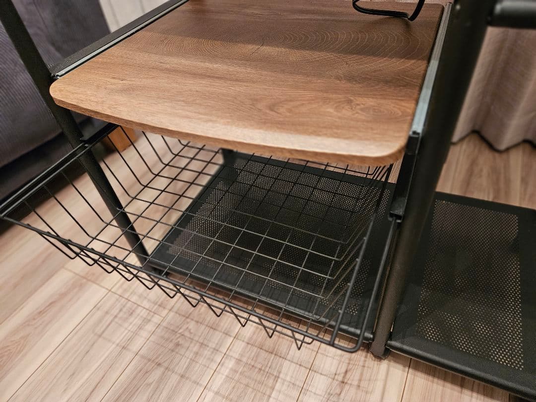 美品 キッチンラック コンセント付き