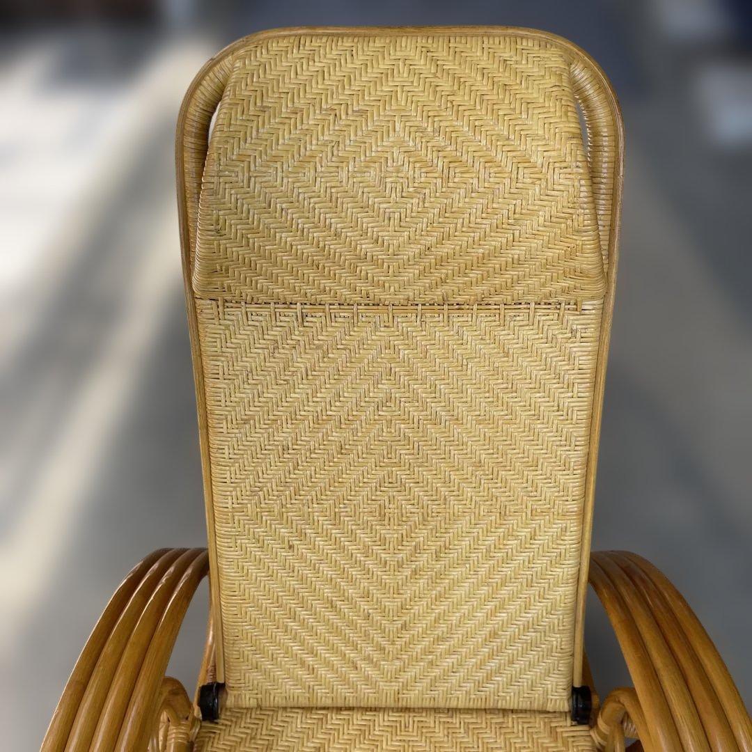 ꧁籐家具꧂ ラタン リクライニングチェア 籐　折りたたみ