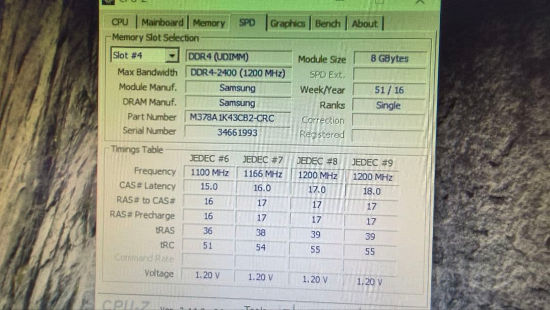 DDR4 8GBx4枚 32GB pc4-2400 動作確認済み ①
