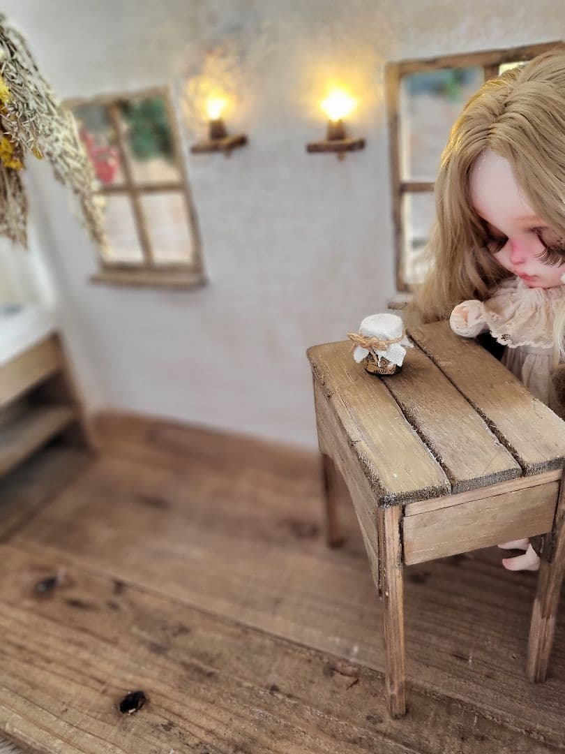 背景ボード　ミニチュアハウス　ドールハウス　アンティーク　ブライス　1/6サイズ