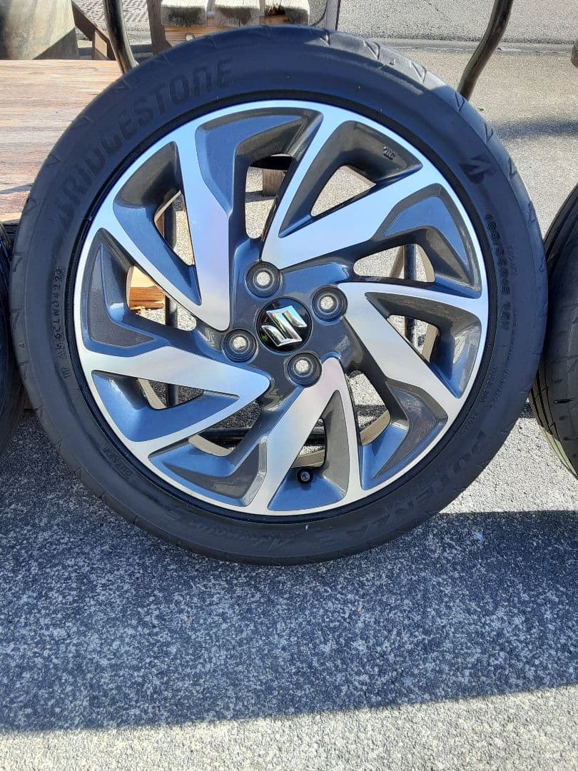 スズキ純正アルミホイール&タイヤ 4本セット