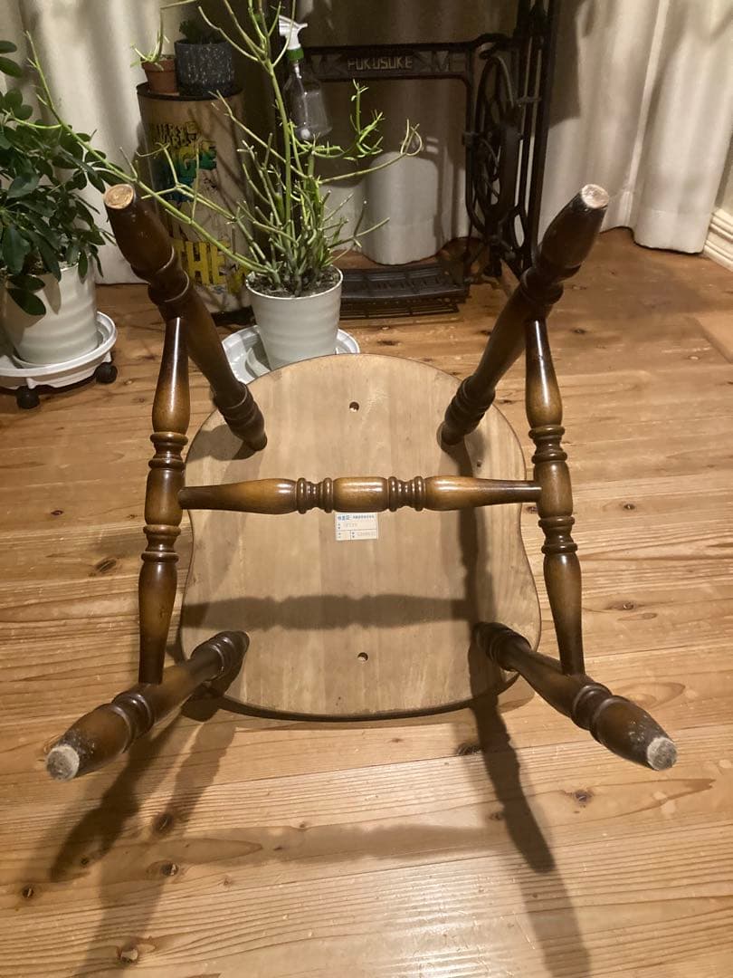 昭和レトロ　ダイニングチェア　飛騨産業　キツツキマーク　ウィンザーチェア