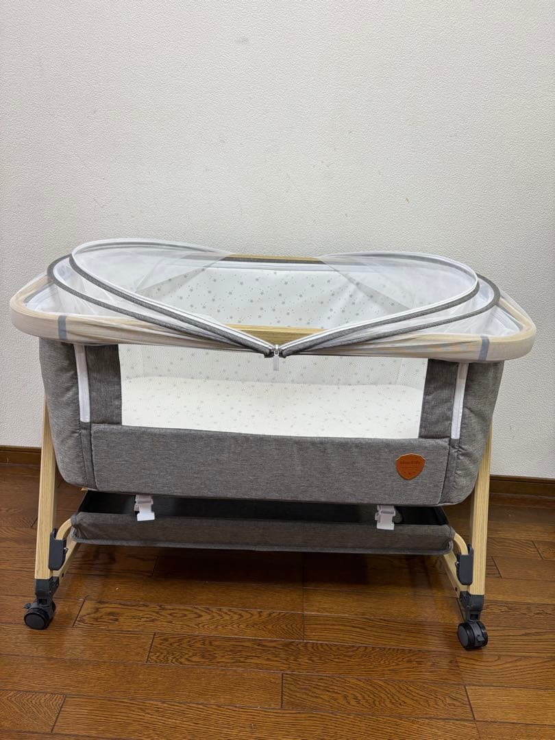ベビーベット　グレー　持ち運び可能