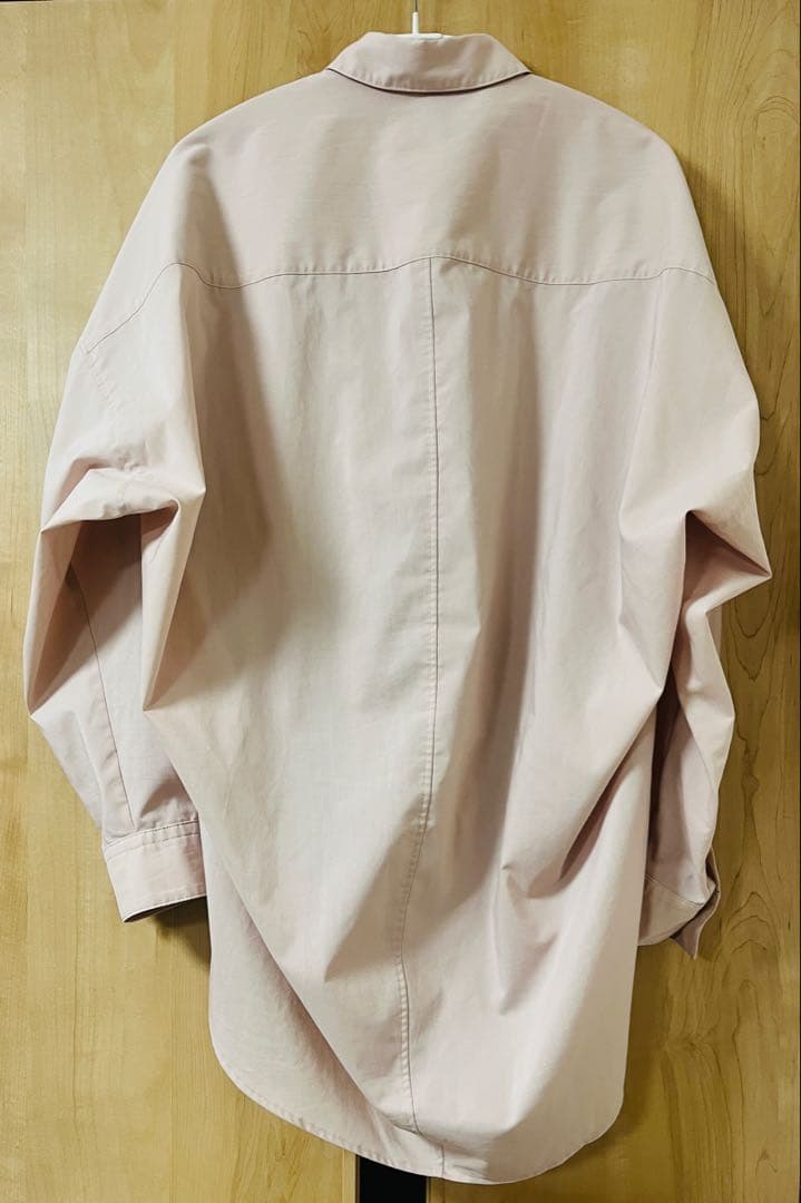 NOBLE イージーケアルーズドレープシャツ ピンク