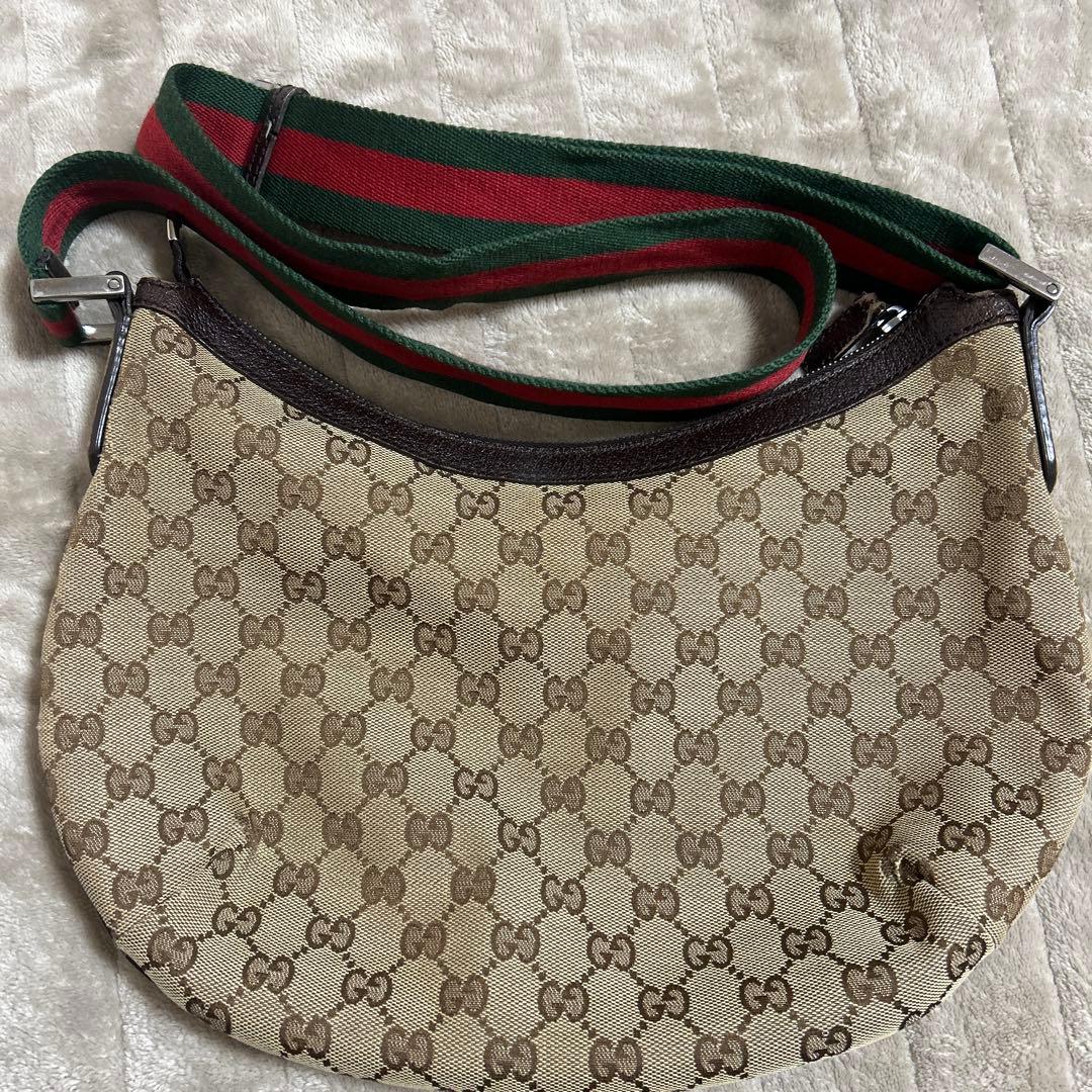 GUCCI シェリーライン　ハーフムーン　ショルダーバッグ181092