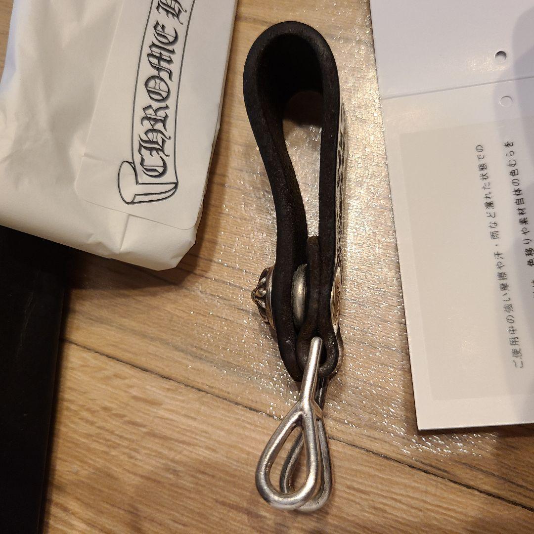 N*ア様 クロムハーツ Wベルトループ スターボタン ブラック レザー　別売リン