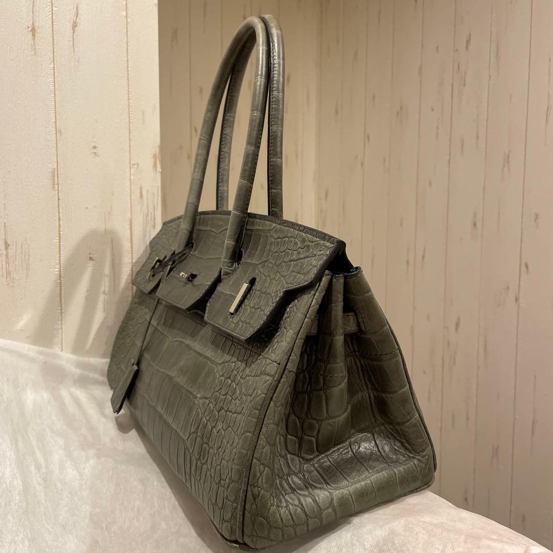 【超美品】銀座オーソドキシー　クロコ革　ショルダーバッグ