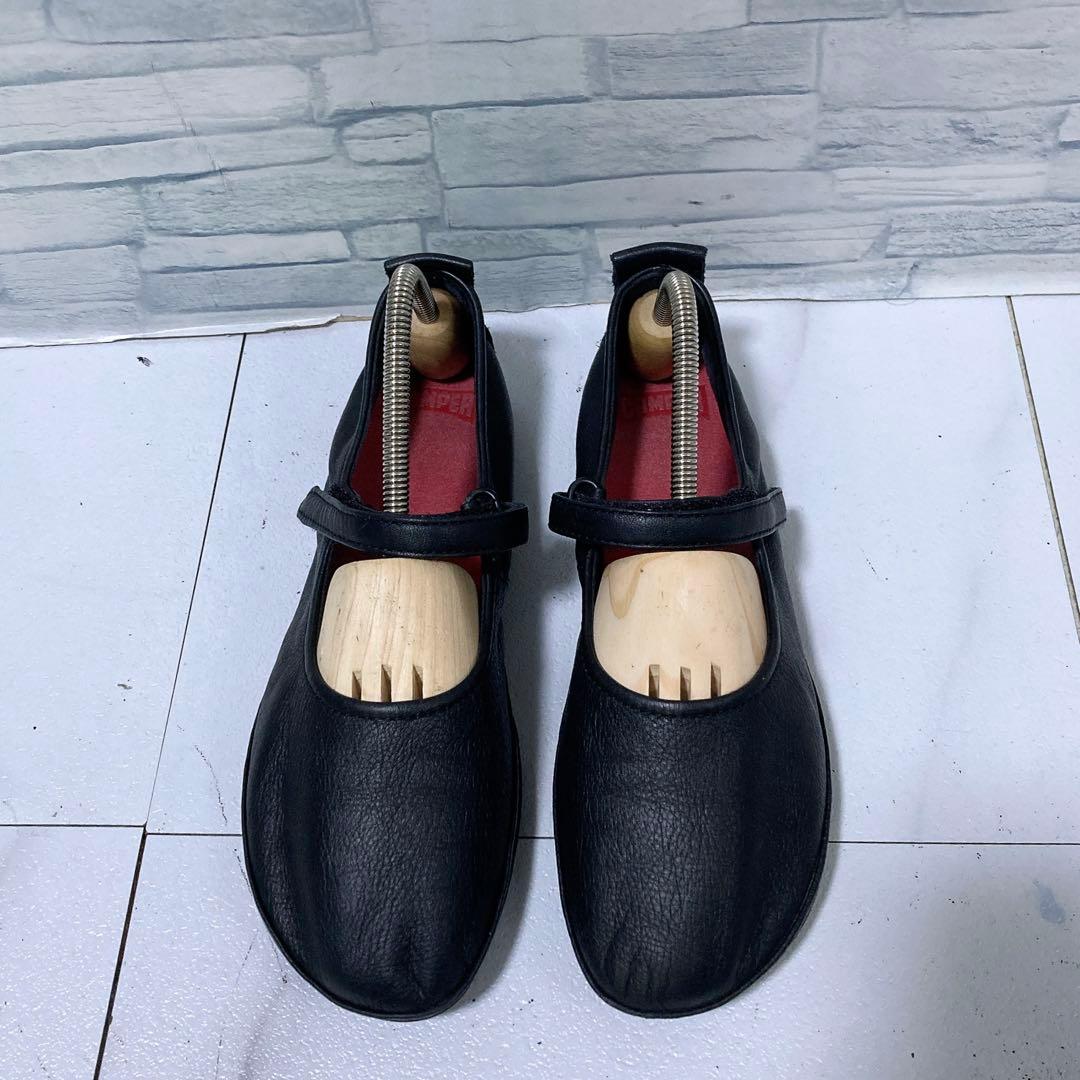 CAMPER ライトニナ ストラップシューズ 本革 軽量 黒 23.5 37