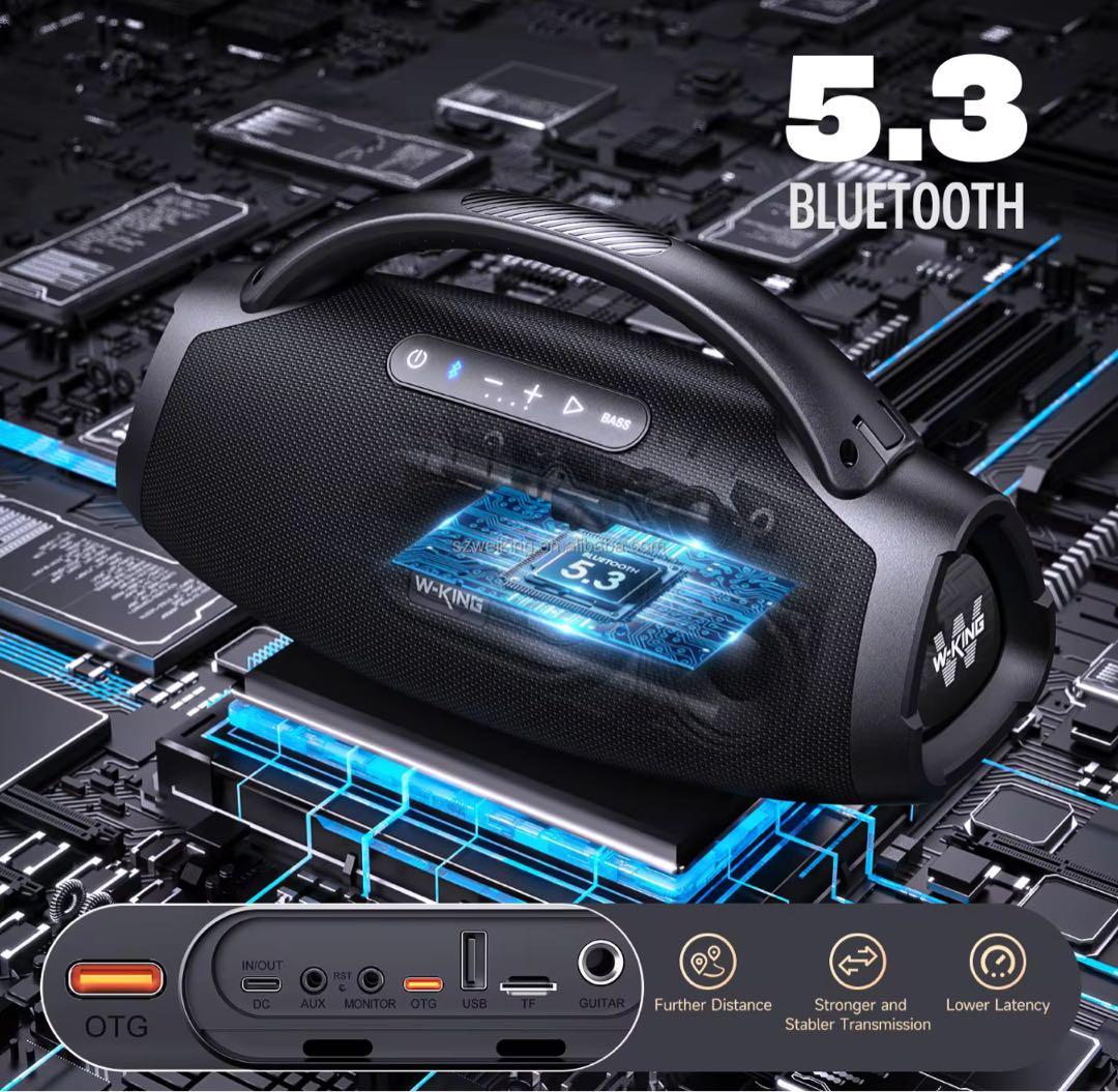 W-KING X20 Bluetoothスピーカー 大迫力200W 防水、防塵