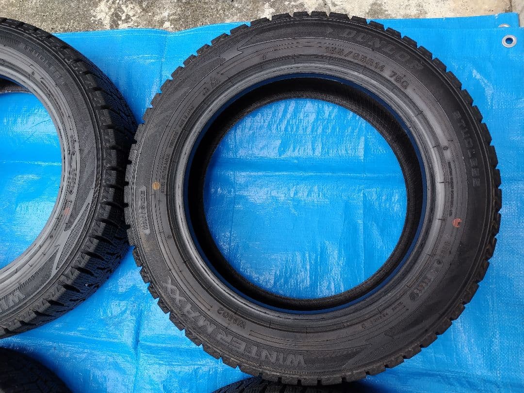 155/65R14【1/2】スタッドレスタイヤ、アルミホイール付、2本分割