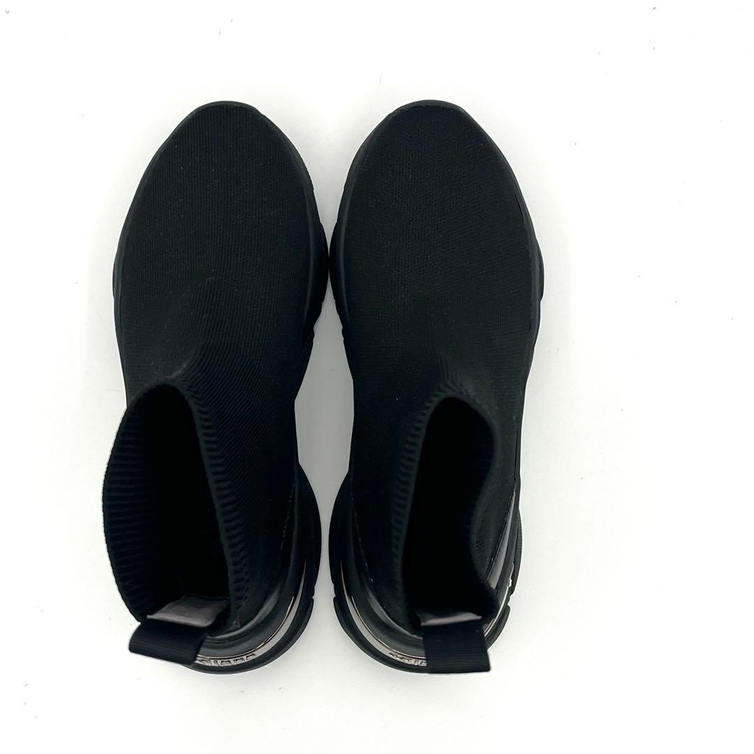 未使用級23cmプラスダイアナ +diana ニットブーツ ソックスブーツ 黒