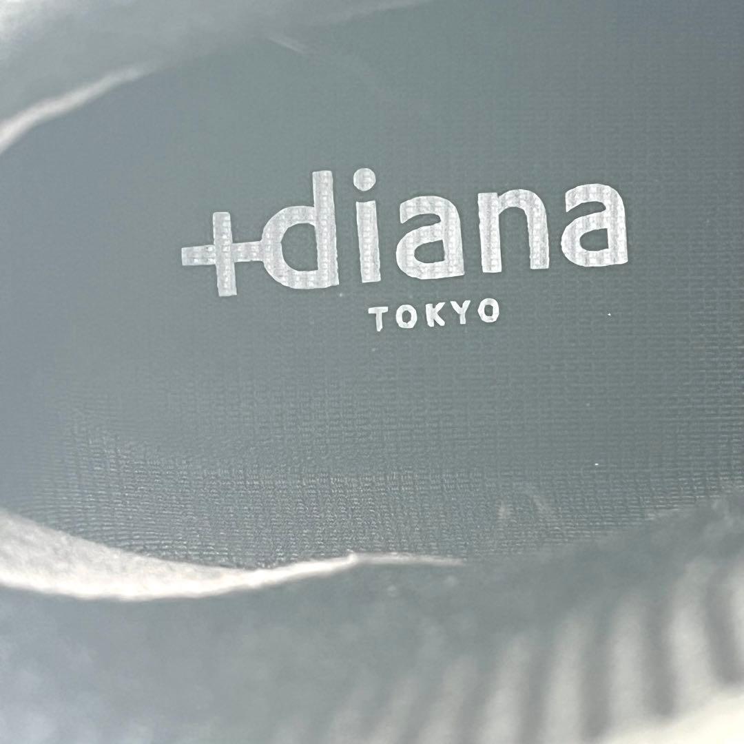 未使用級23cmプラスダイアナ +diana ニットブーツ ソックスブーツ 黒