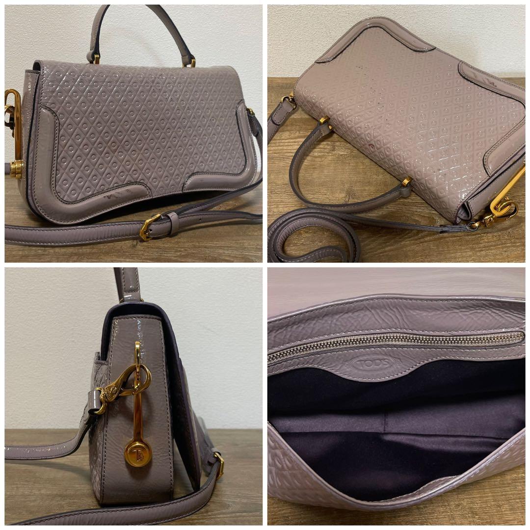 ■ TOD'S（トッズ） 良品 / レザー/ハンドバッグ/ グレー系