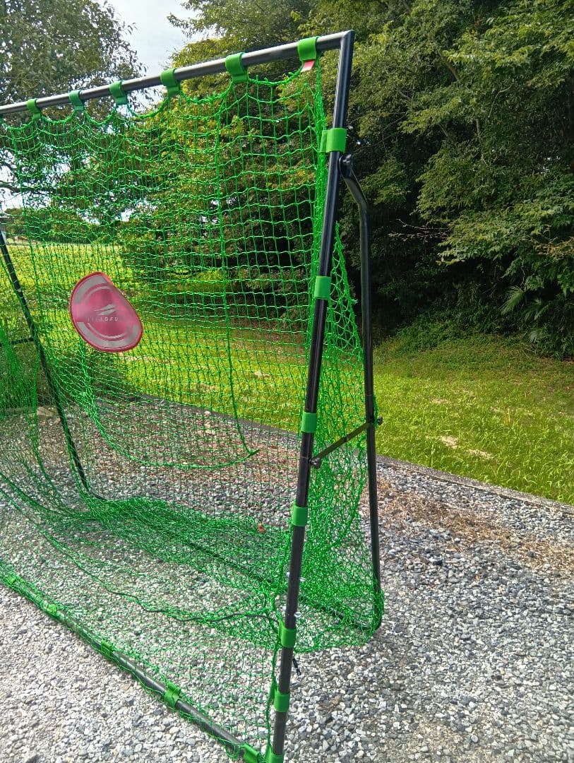 美品　200×200　硬式　大型バッティングネット 緑色 ターゲット付き　野球