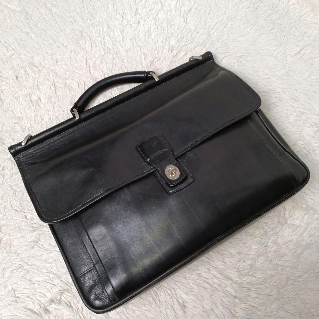 希少■COACH オールレザー 2WAY ブリーフケース ビジネスバッグ