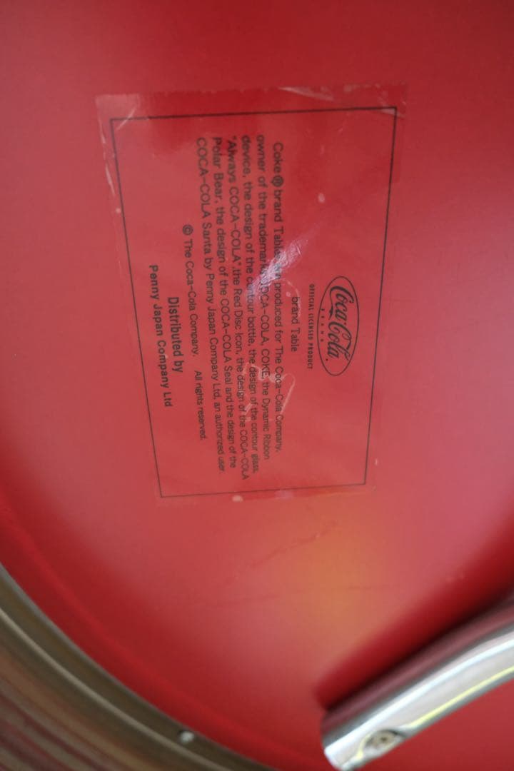 【引取り可能】Coca-Cola 円形テーブル