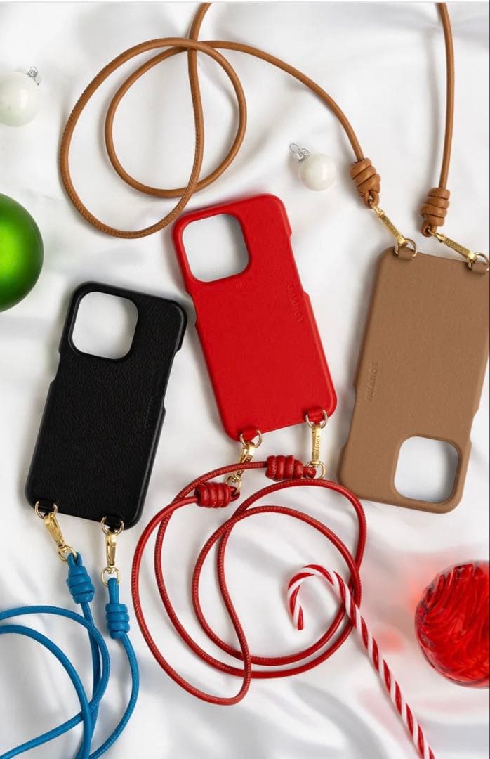 値下げ‼️【LOUVINI】 レザースマートフォンコード