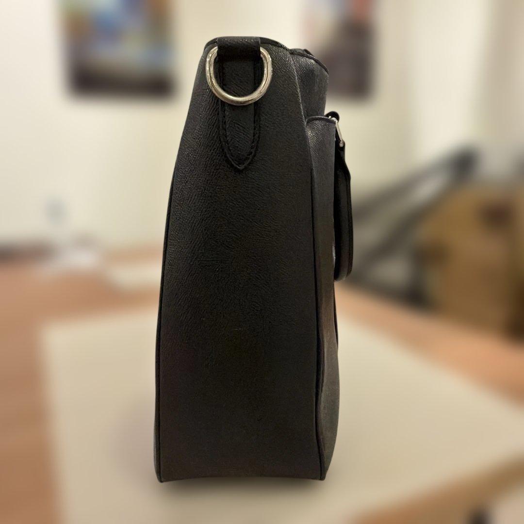 【美品】コーチ　ビジネスバッグ　2way レザー　ブラックカラー