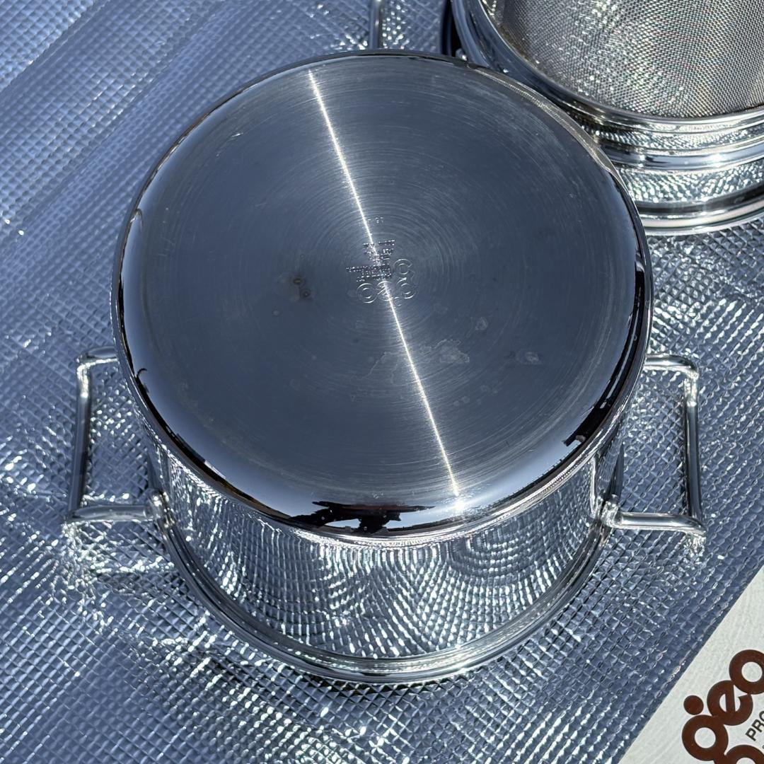 ジオ パスタポット　服部幸應監修　宮崎製作所　GEO-21P　クッキングガイド付