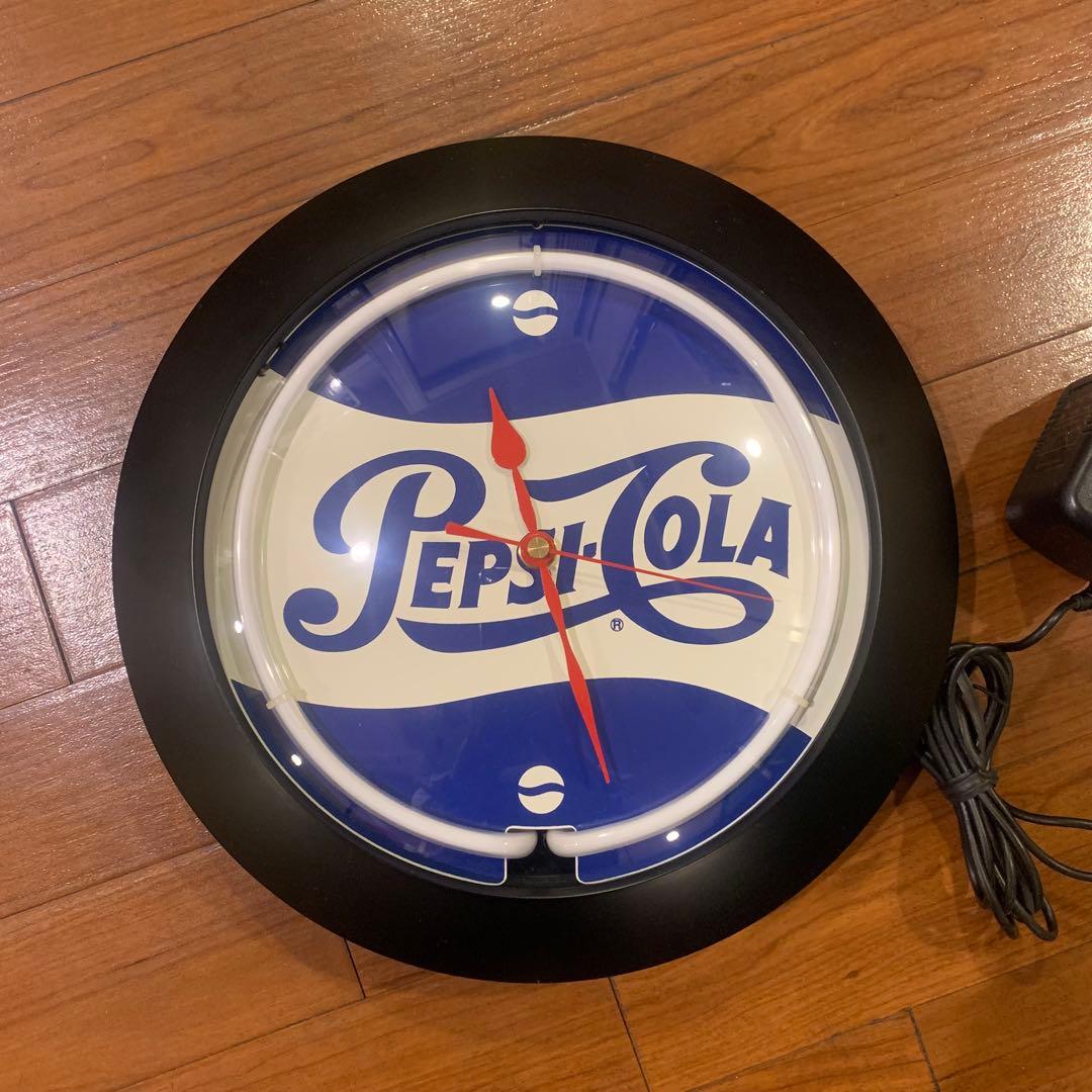 Pepsi-Cola ペプシ ネオン 掛時計 31.5cm