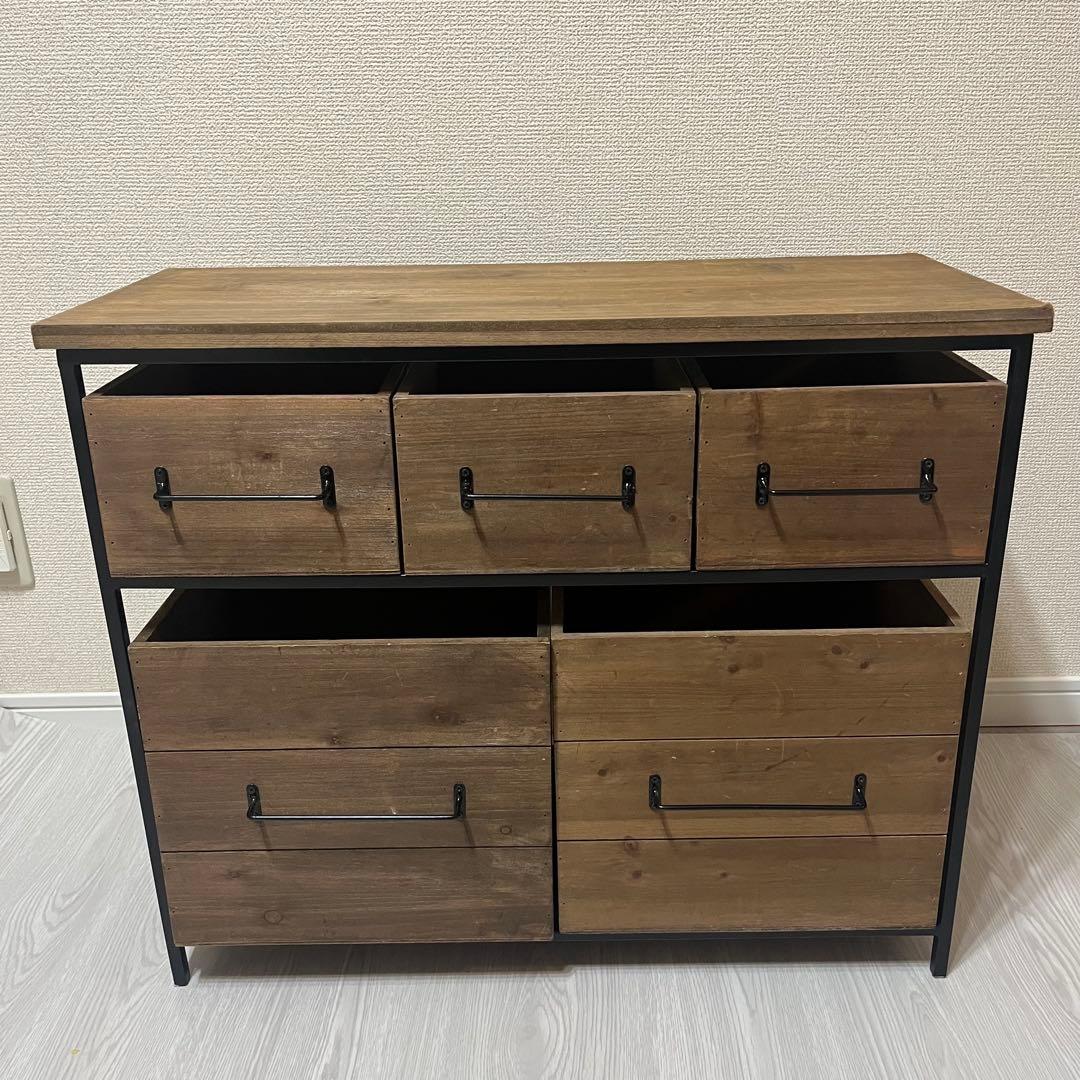 salut! アイアンウッド5ドロワーマルチラック