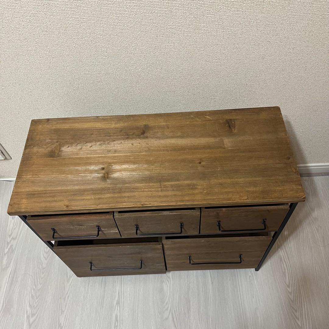 salut! アイアンウッド5ドロワーマルチラック