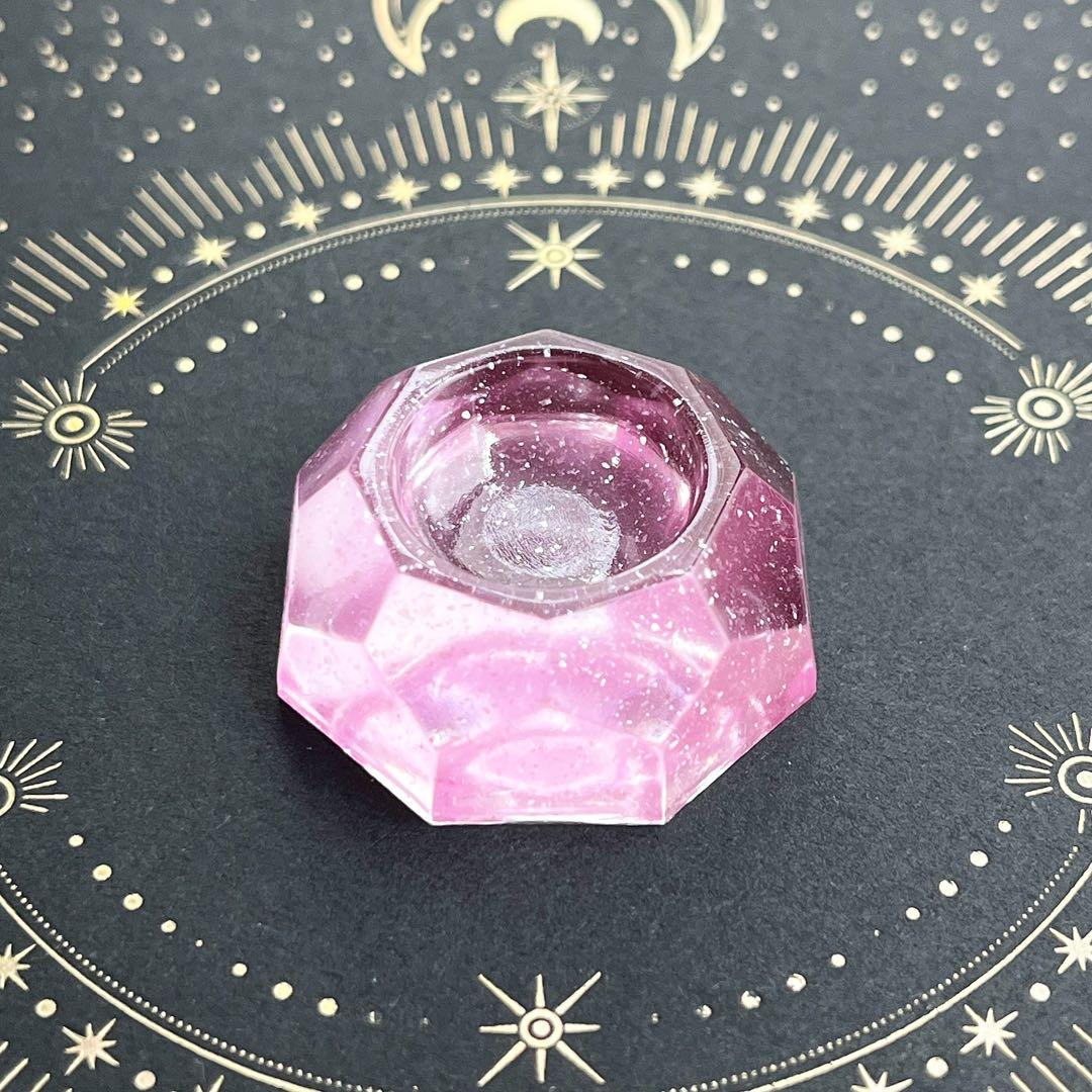 【ハンドメイド】81.竜の落とし子・星の銀河・紫と緑・台座