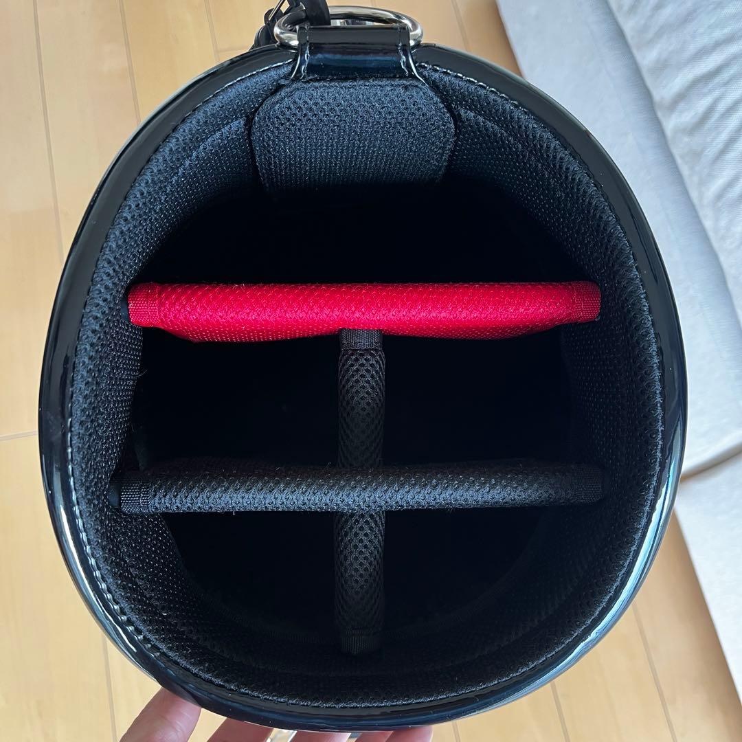 美品adabat アダバット カート型キャディバッグ　ブラック　9型　エナメル