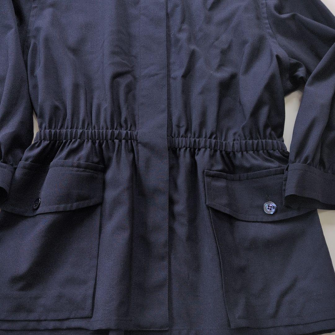 AGNONA アニオナ　長袖シャツ　ウール　スーツ素材　イタリア製　ネイビー