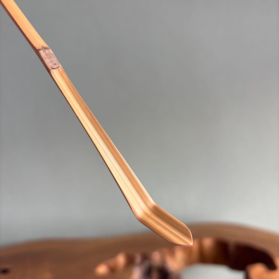 茶杓 銘「萩の露」 宗竹造 前大徳積應 竹筒 木箱入り