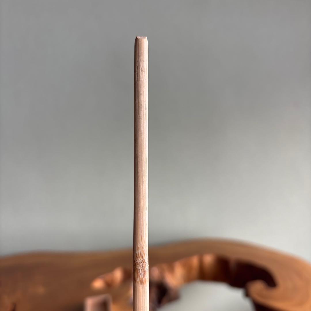 茶杓 銘「萩の露」 宗竹造 前大徳積應 竹筒 木箱入り