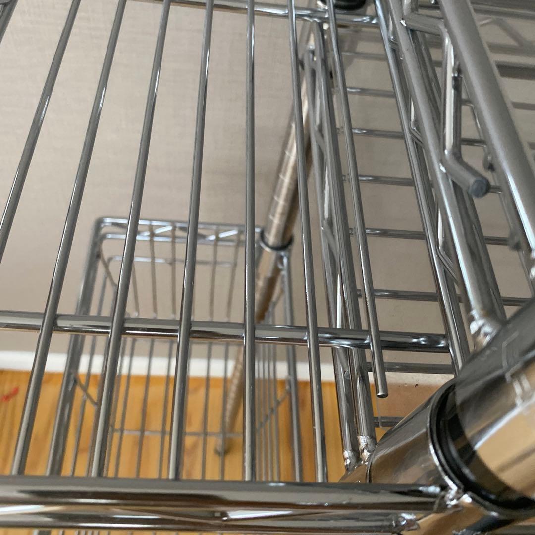 エレクター　アクリル天板　2枚バスケット2つ付き　30cm 90cm