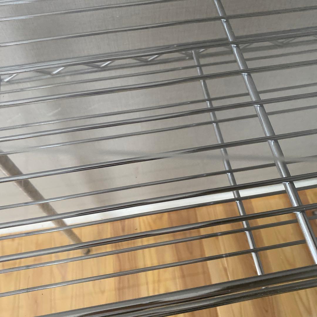 エレクター　アクリル天板　2枚バスケット2つ付き　30cm 90cm