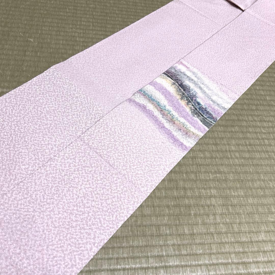 正絹　作家名落款あり　名古屋帯《抽象模様》