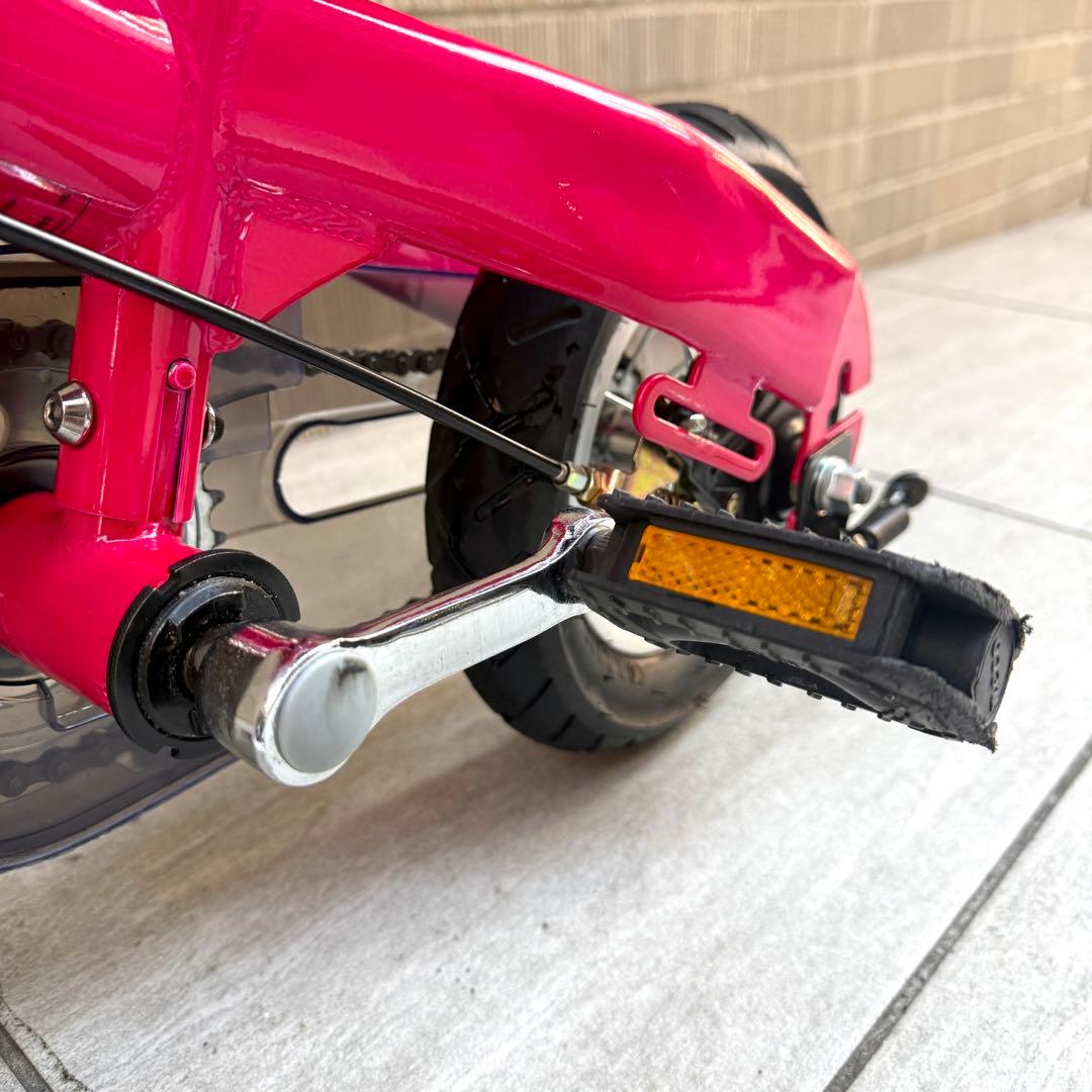 【かわいい】へんしんバイク 12インチ ピンク スタンド付　ベル付き　反射板付き