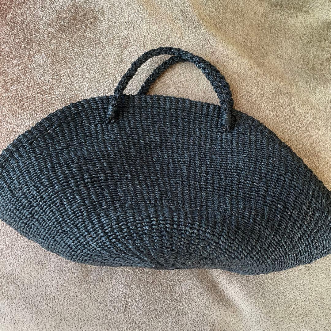 todayful Venus Bag Lブラック 編み込みハンドバッグ