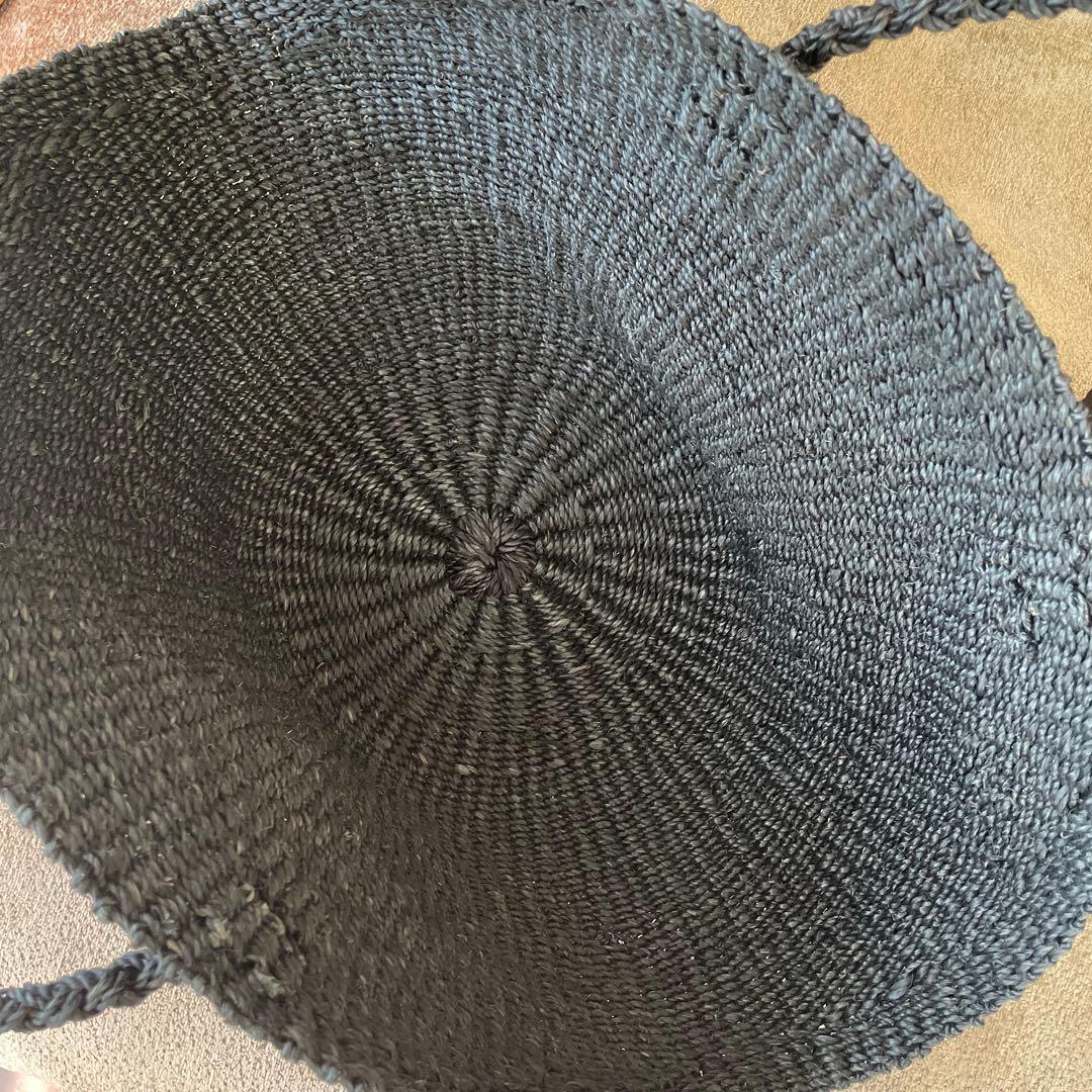 todayful Venus Bag Lブラック 編み込みハンドバッグ