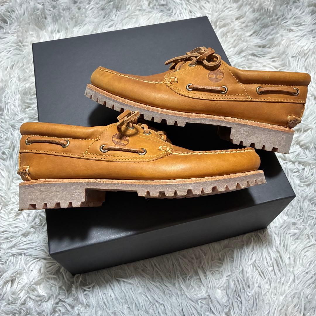 【未使用美品】Timberland 本革3Eye 25.5〈定価23,100円〉