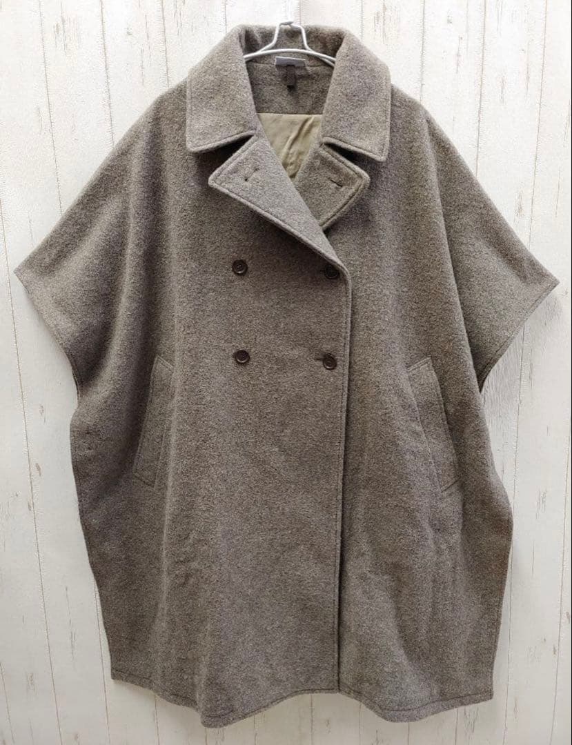 ARMEN アーメン メルトンダブルブレストケープ