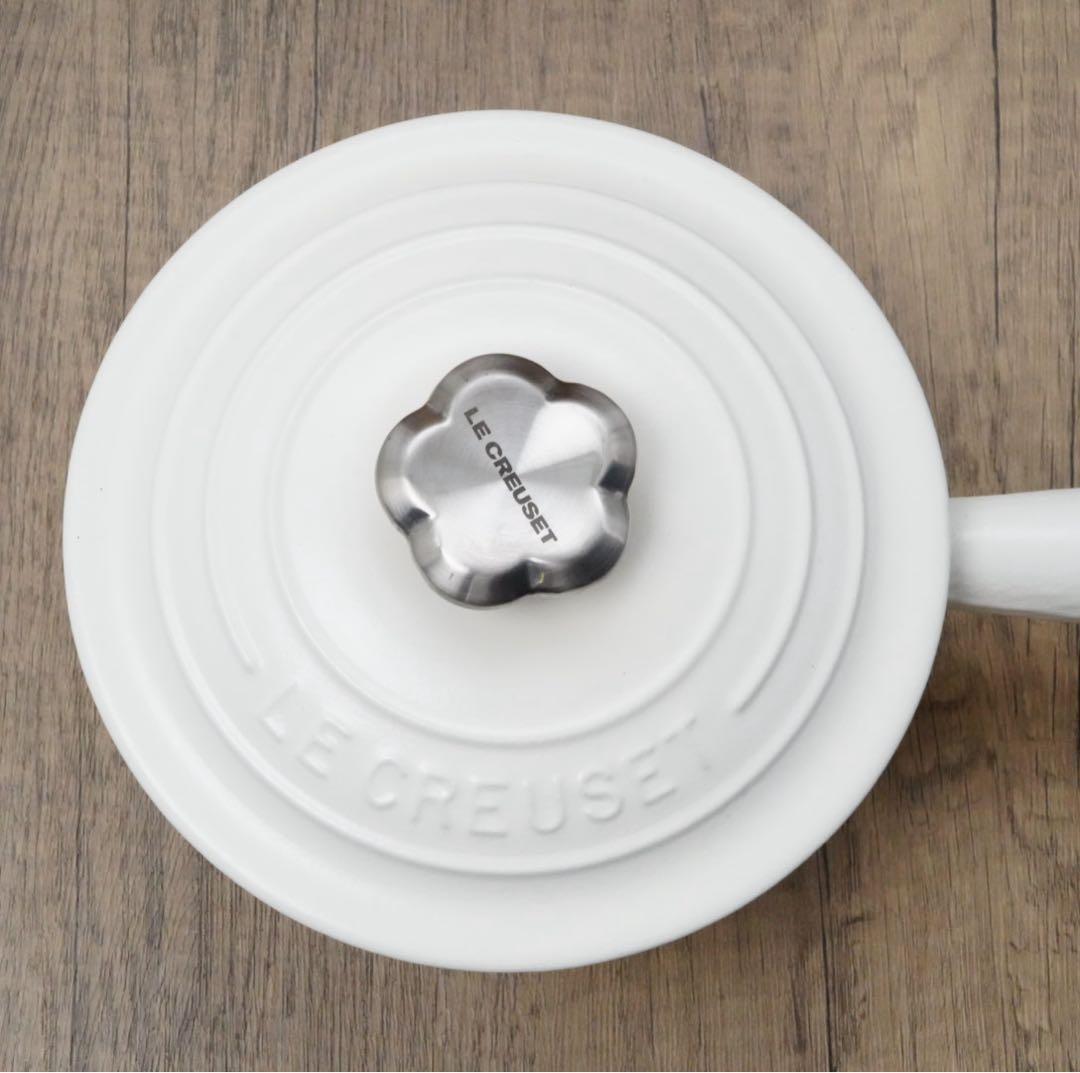 【美品】LE CREUSET　ソースパン　コットン　16cm フラワーツマミ