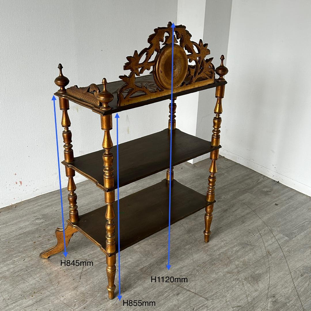 イギリス アンティーク家具 ３ティアシェルフ 飾り棚 843A