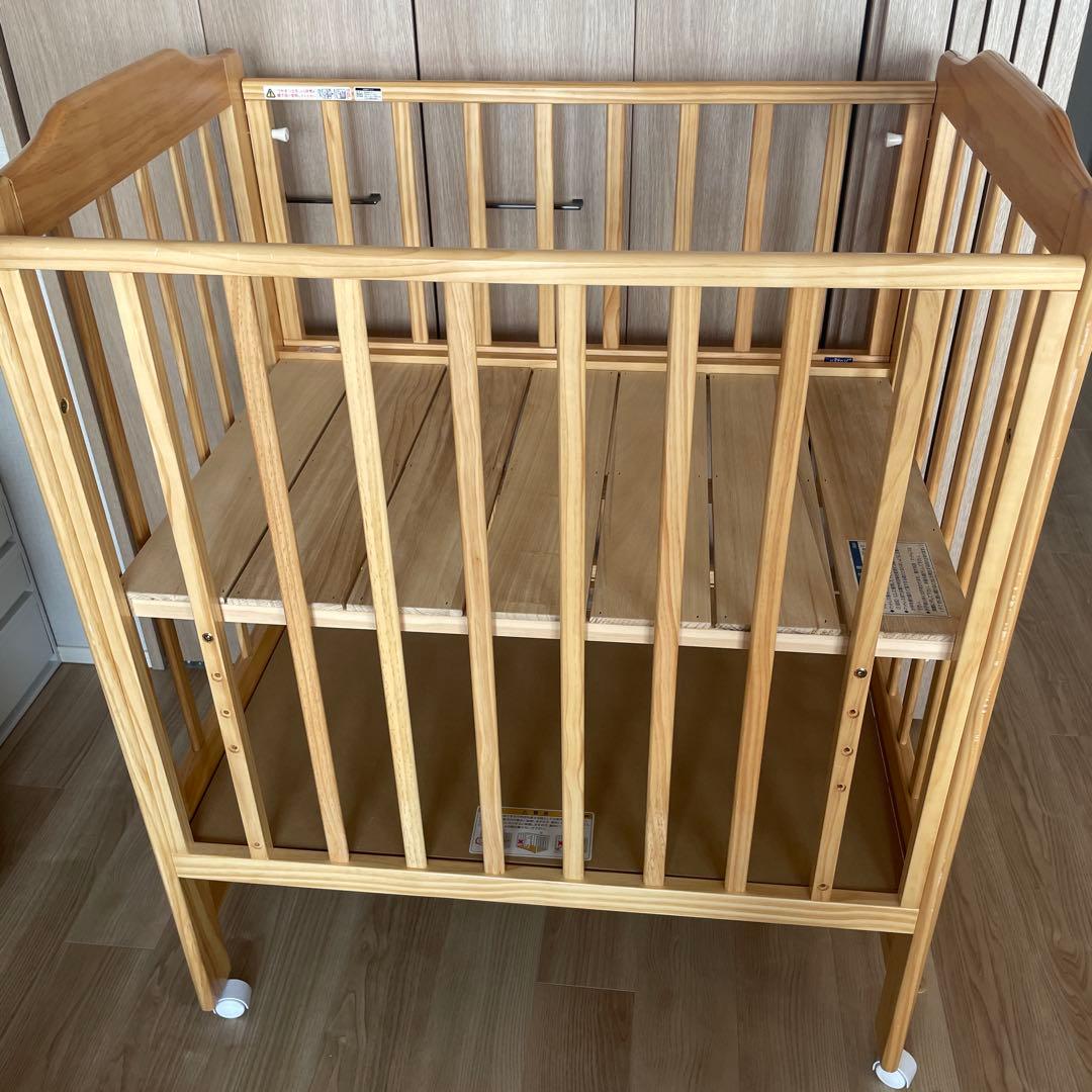 【引き取り希望】カトージ ベビーベッド ハイシートミニベッド