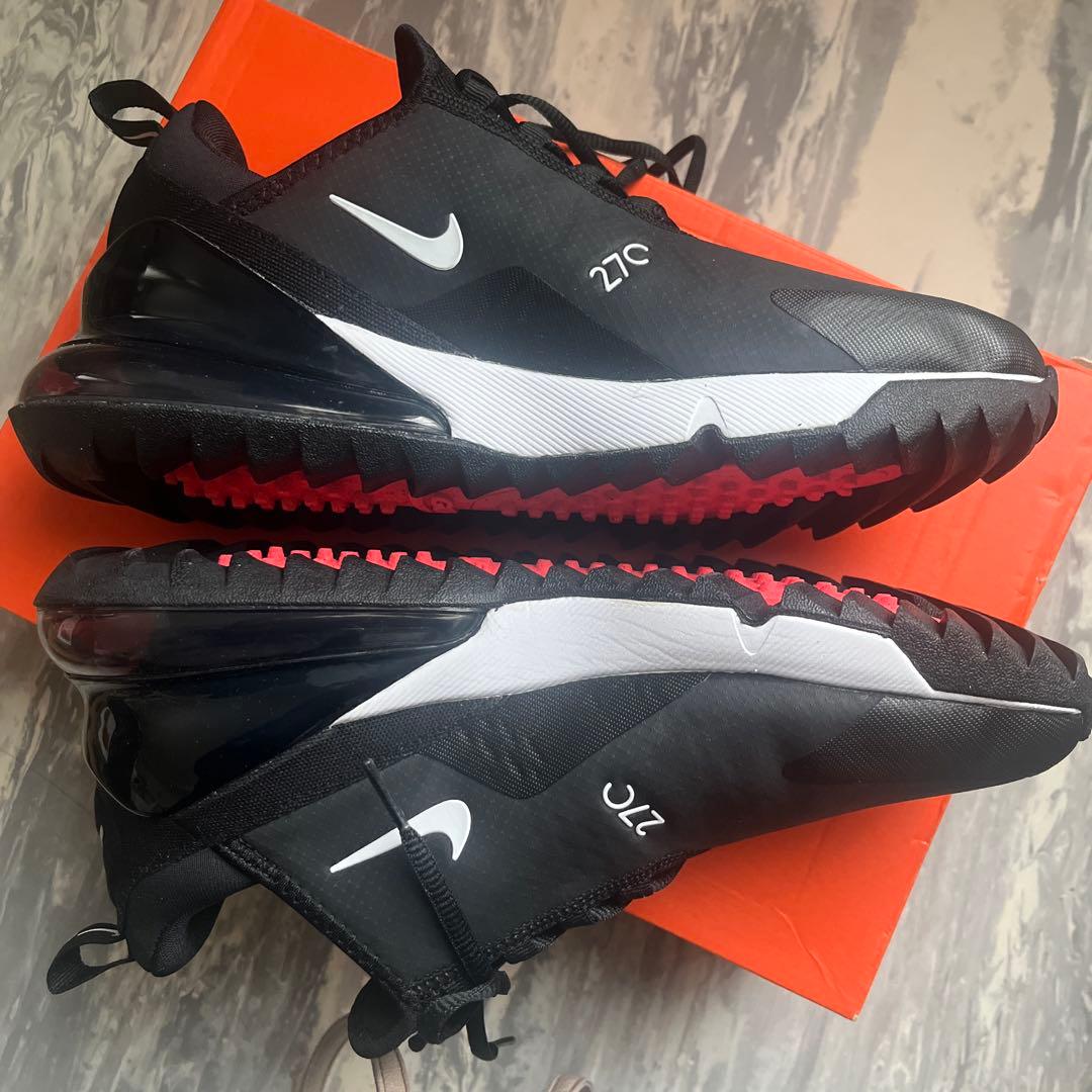 【新品】ナイキNIKEAIRMAX270G黒白26.5cmブラックゴルフシューズ