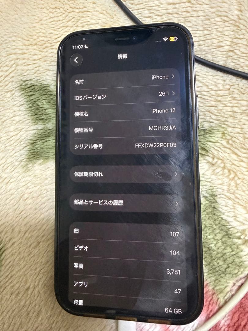 Apple iPhone 12青色 SIMロック解除済み64G