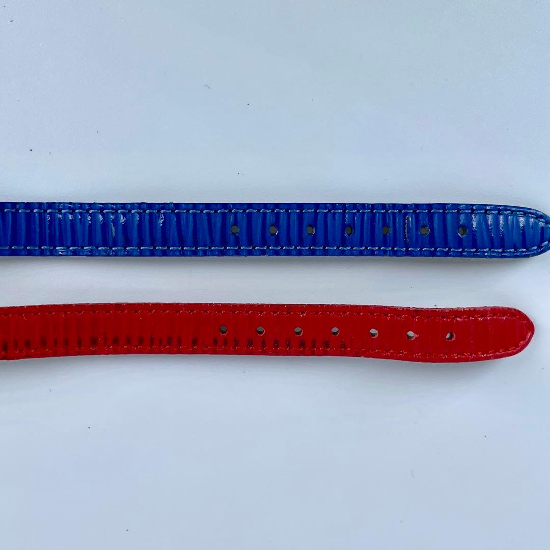 【稼働品】FENDI/フェンディ 640L 革 レディース　替ベルト　赤、青