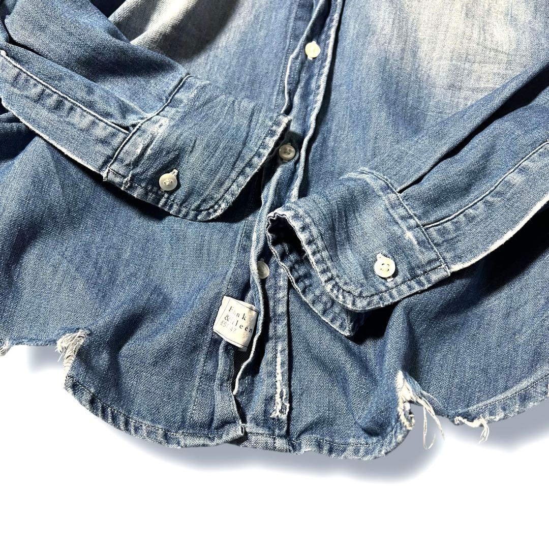 ❤️ダメージ加工❤️フランク&アイリーン デニムシャツ GRAYSON ハート刺繍