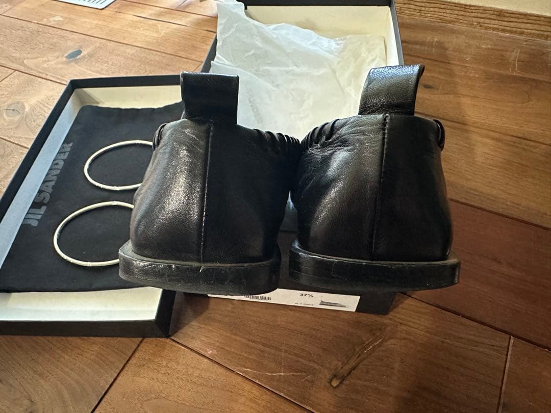 m*u様 JIL SANDER Ring バレリーナ　フラットシューズ　ブラック