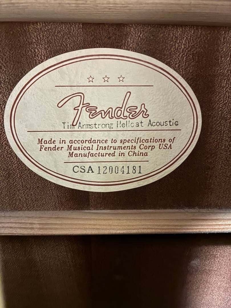 Fender Tim Armstrong Hellcat エレアコ