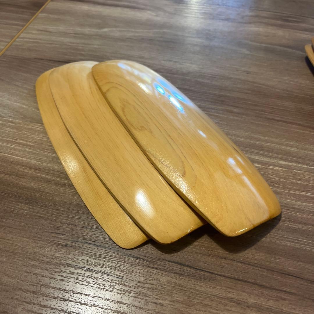 ひのき 舟型 おしぼり皿　16206 35枚セット　中古品