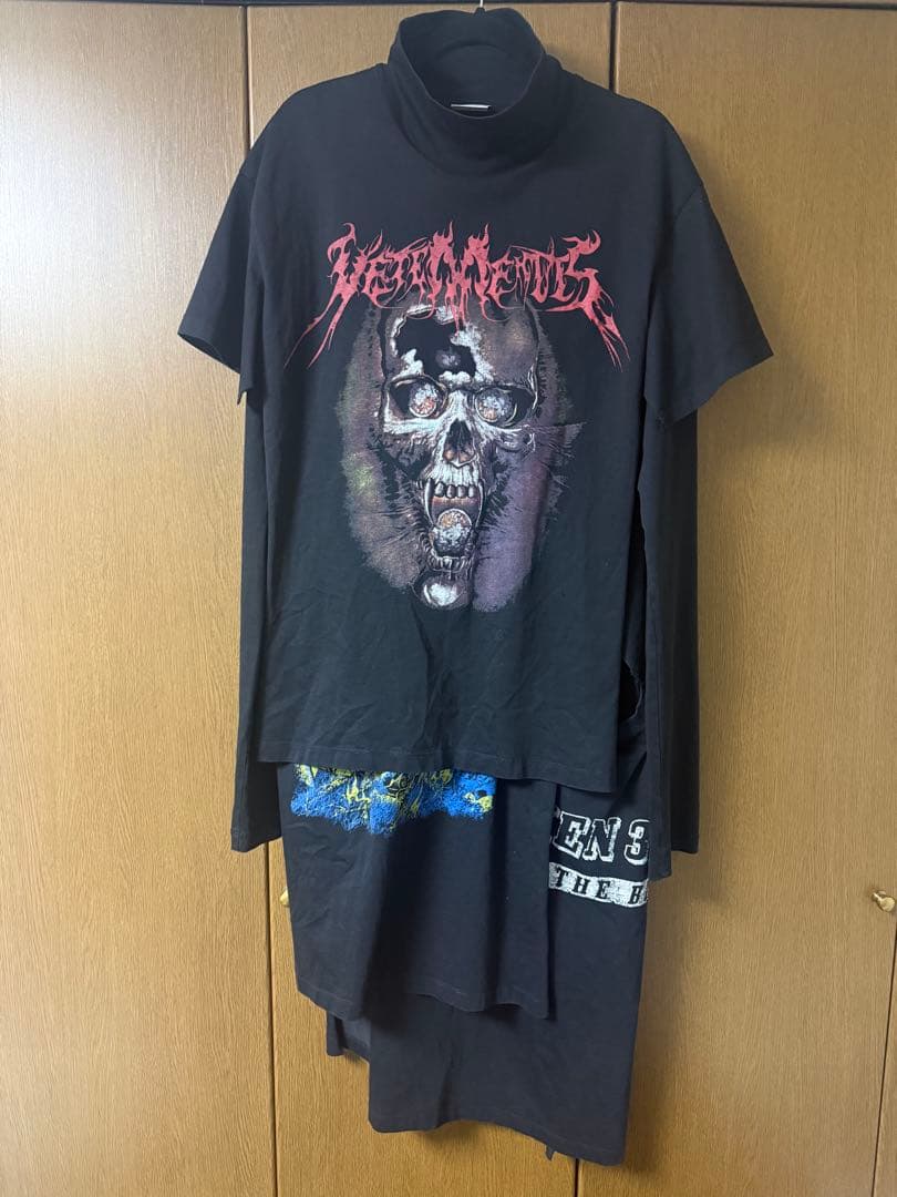 vetements 16AW スカル　レイヤード　Tシャツ　ドレス